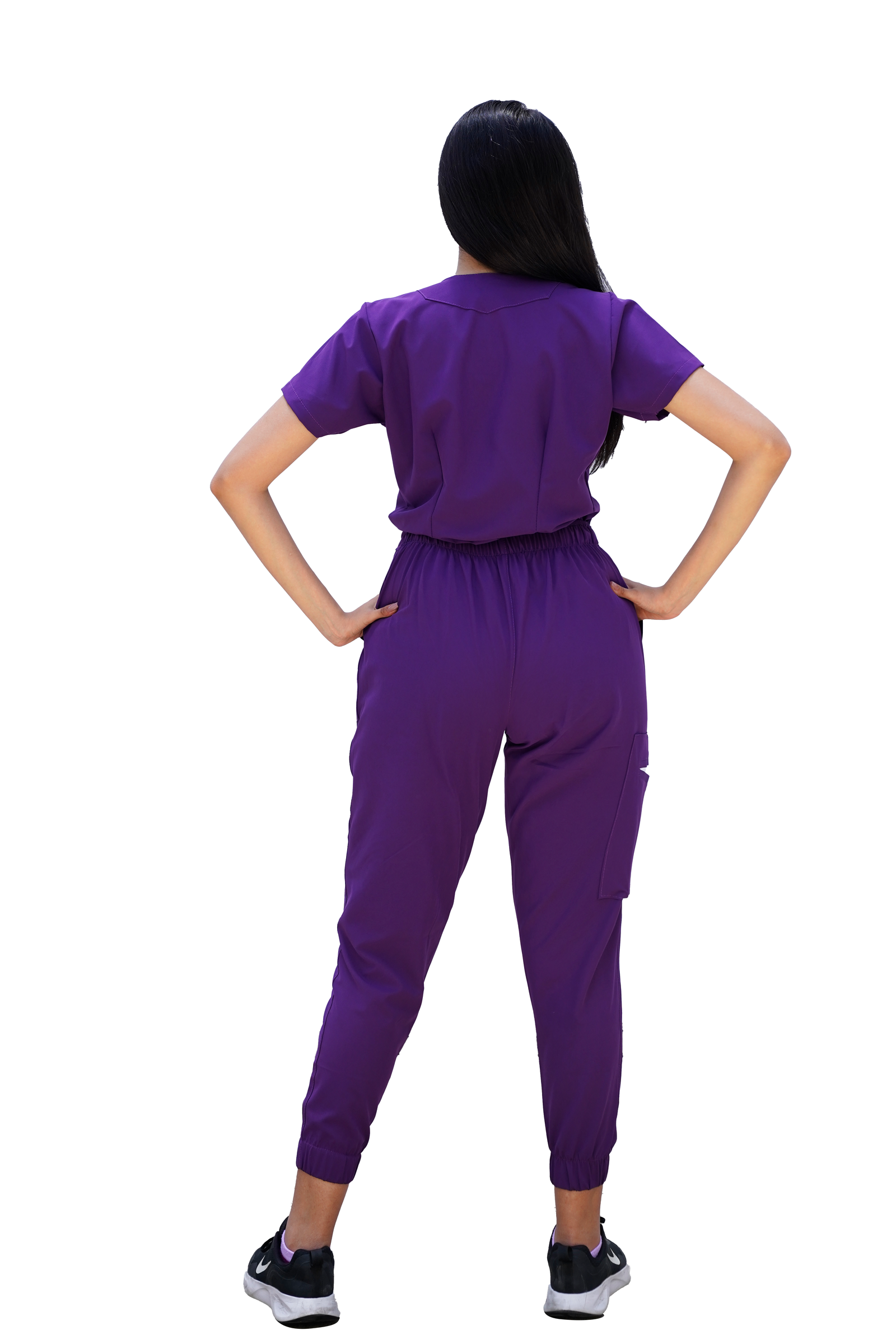 Pantalón tipo jogger morado para mujer - Agaval